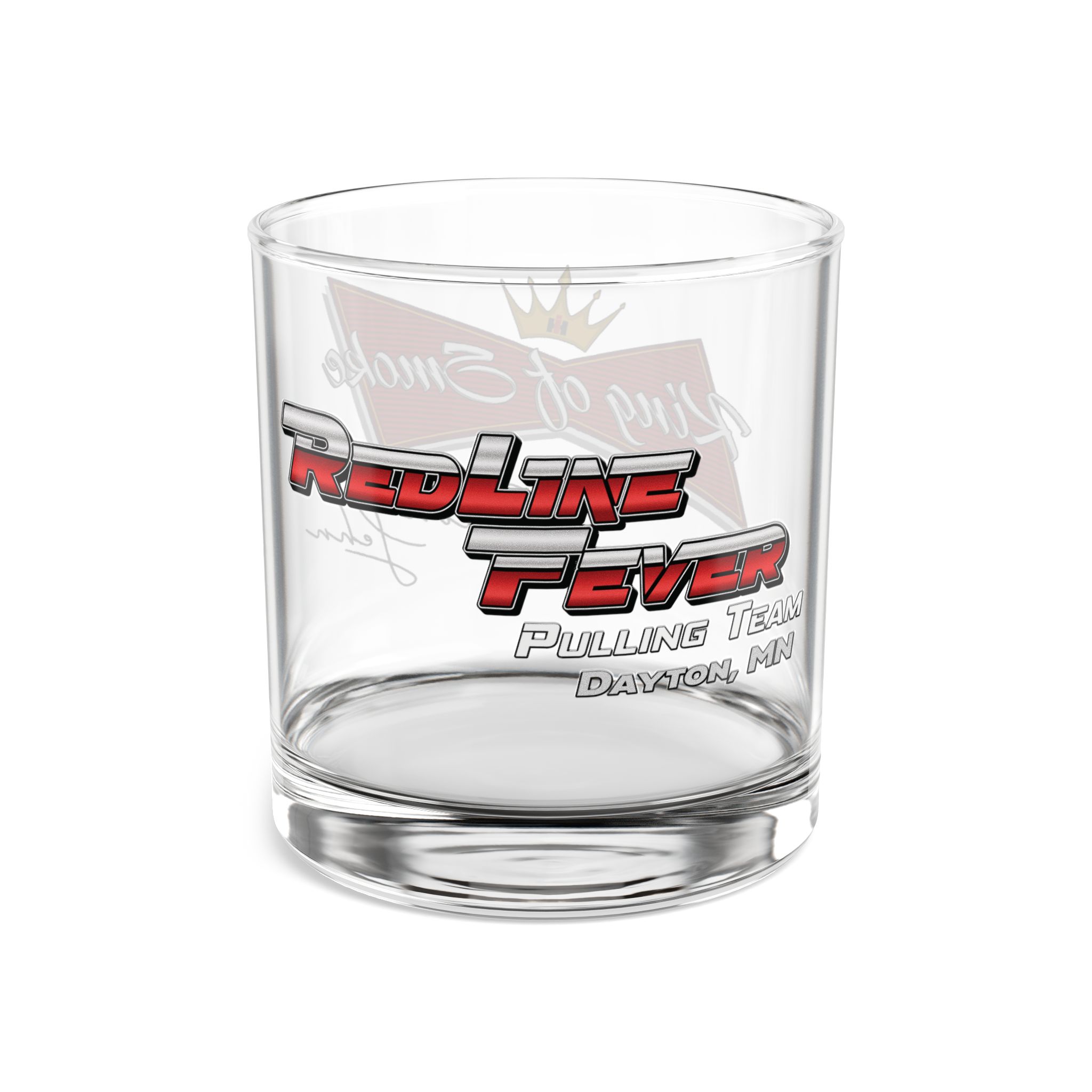 Single Line Rocks Glass Rocks Glass, 10oz – Red Line Fever Pulling Team