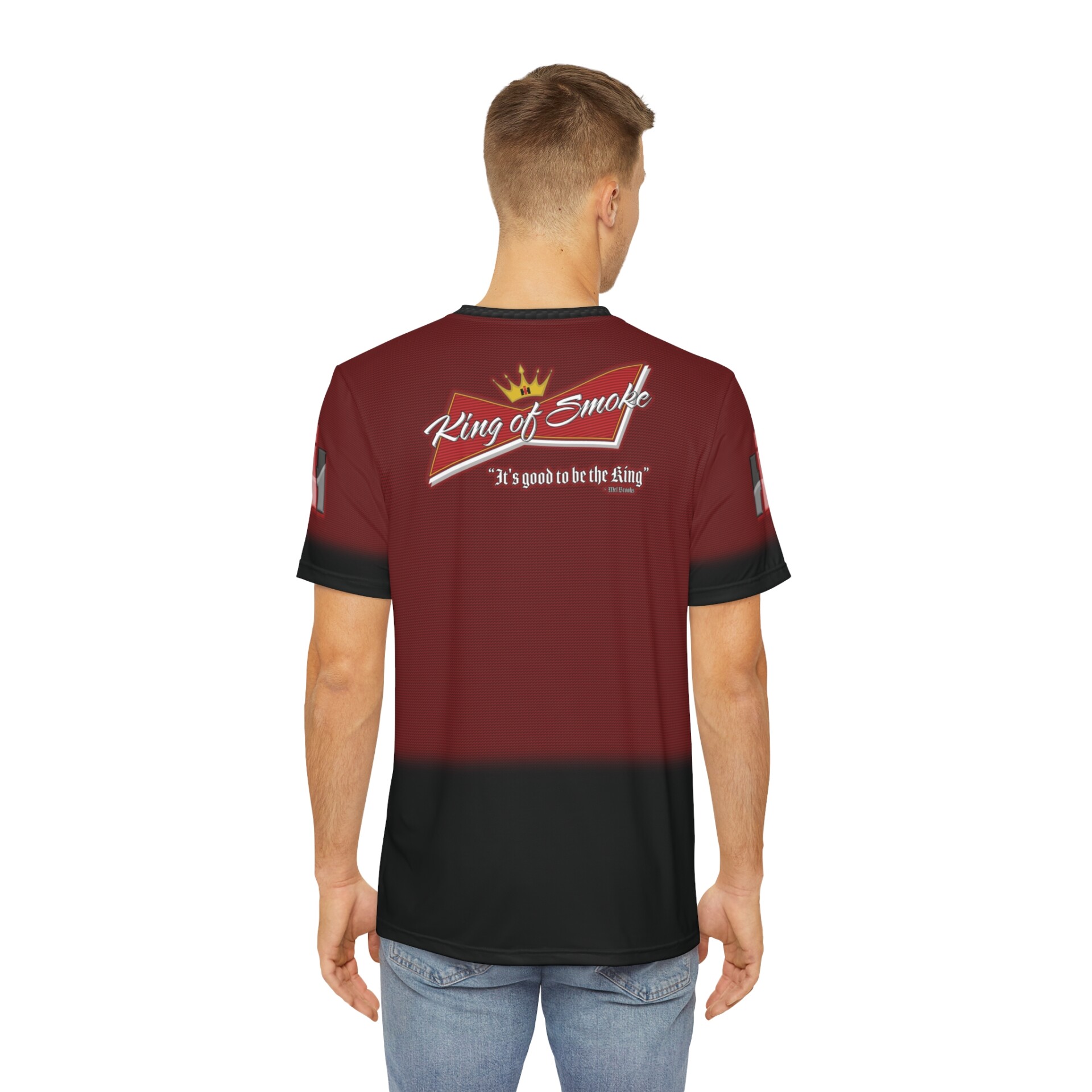 Men's Polyester Tee (AOP) - RLF Red Carbon Fiber - Image 4